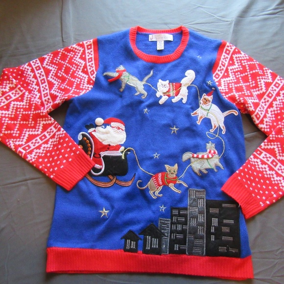 Jolly Sweaters Ugly Christmas Sweater Lot Sz M - Picture 2 of 8